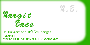margit bacs business card